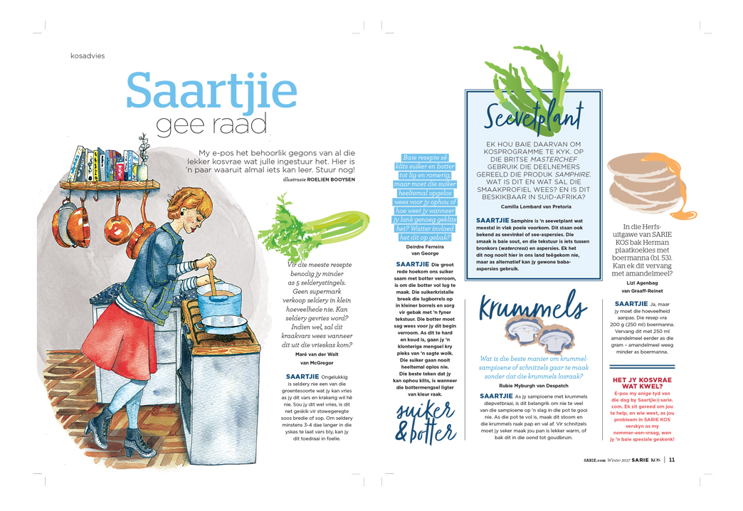 Sarie Kos - autumn home cook illustration unrouxly